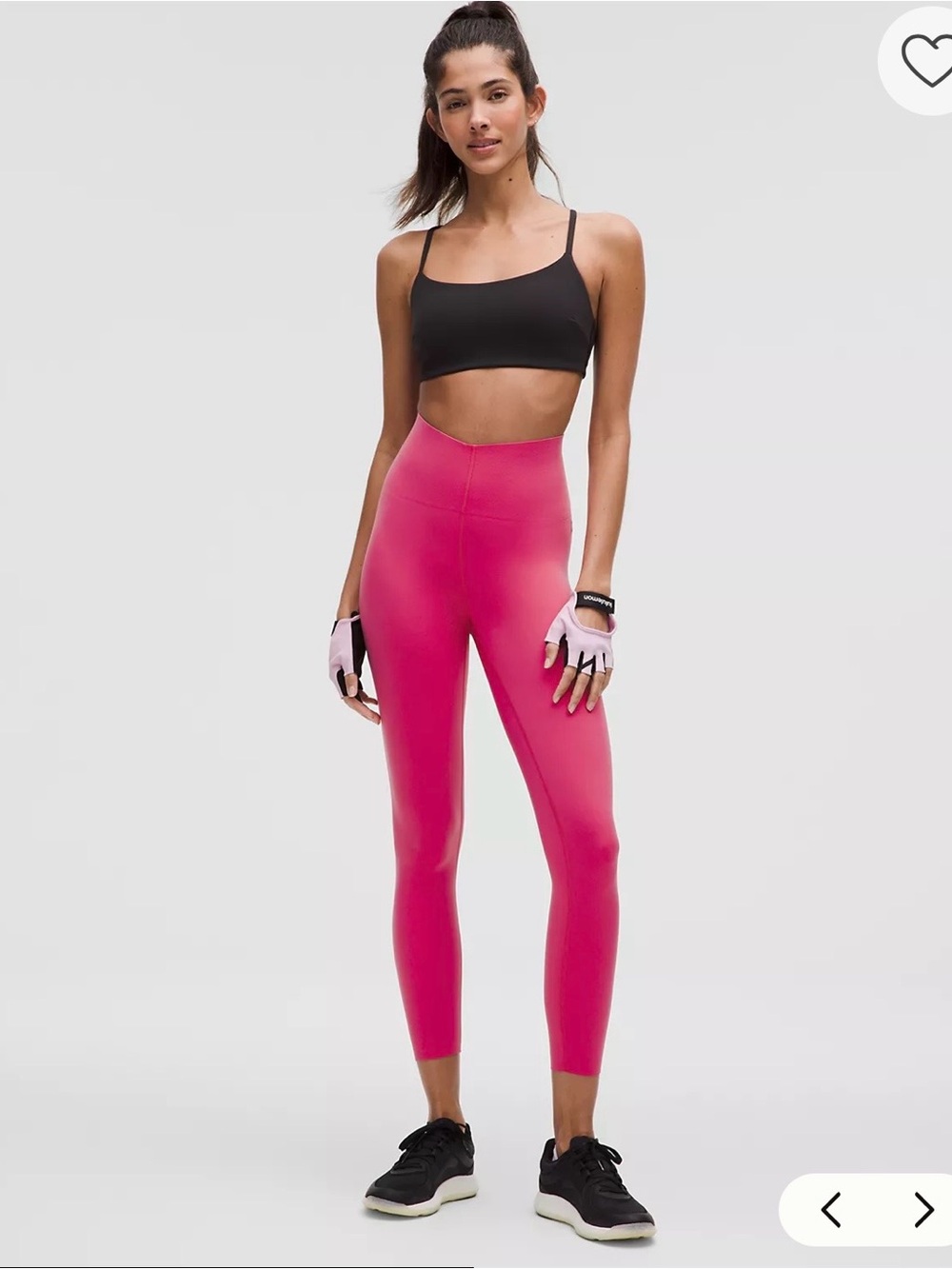 Lululemon Raspberry Coulis Glow Up HR Tight 25”